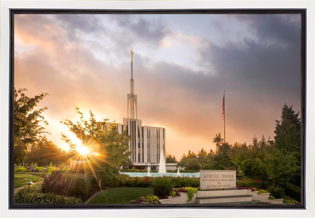Seattle Temple Morning Breaks Gallery Wrap