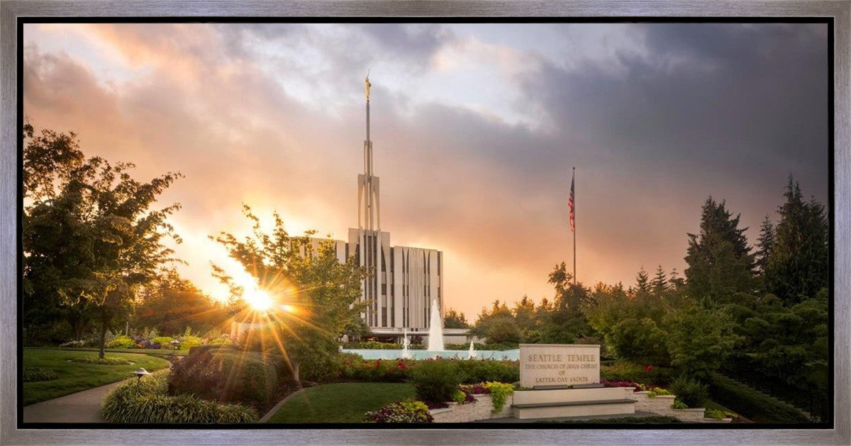 Seattle Temple Morning Breaks Gallery Wrap