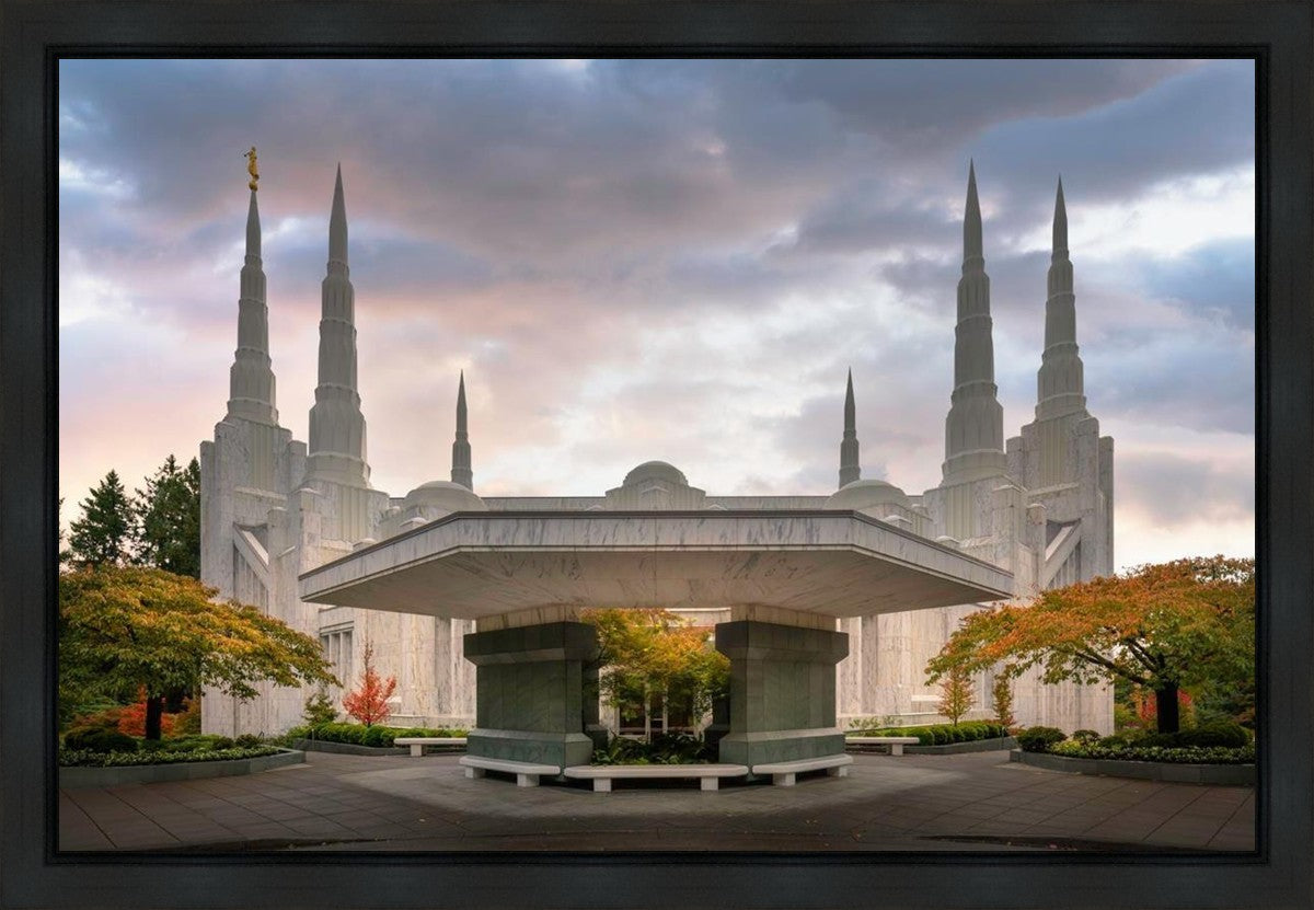 Portland Temple Daybreak Gallery Wrap