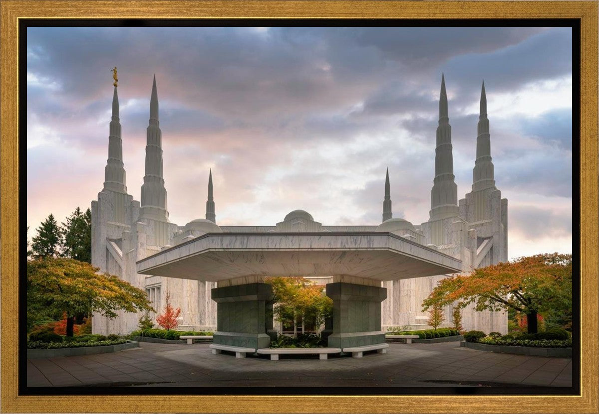 Portland Temple Daybreak Gallery Wrap