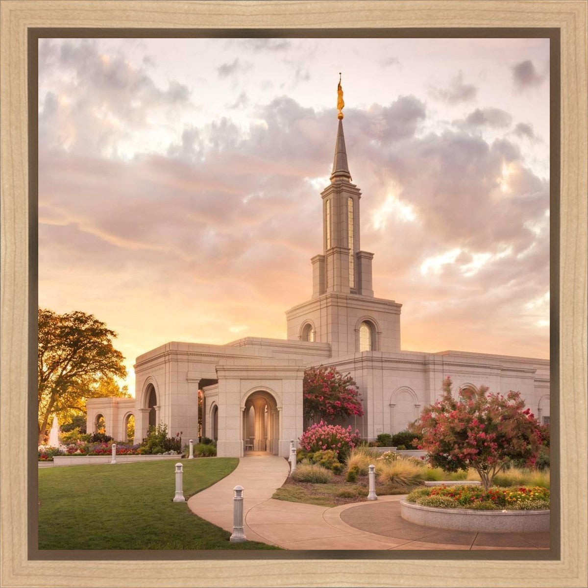 Sacramento Temple Sunset Panorama Gallery Wrap