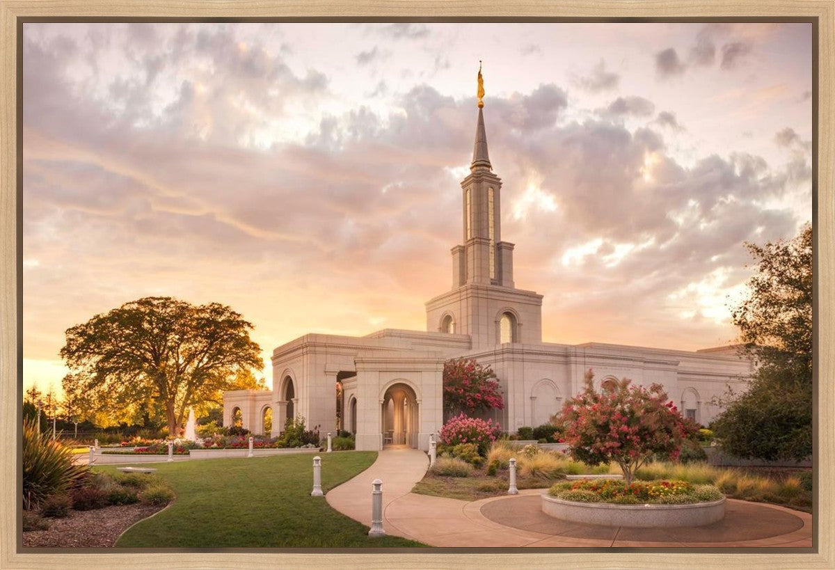 Sacramento Temple Sunset Panorama Gallery Wrap