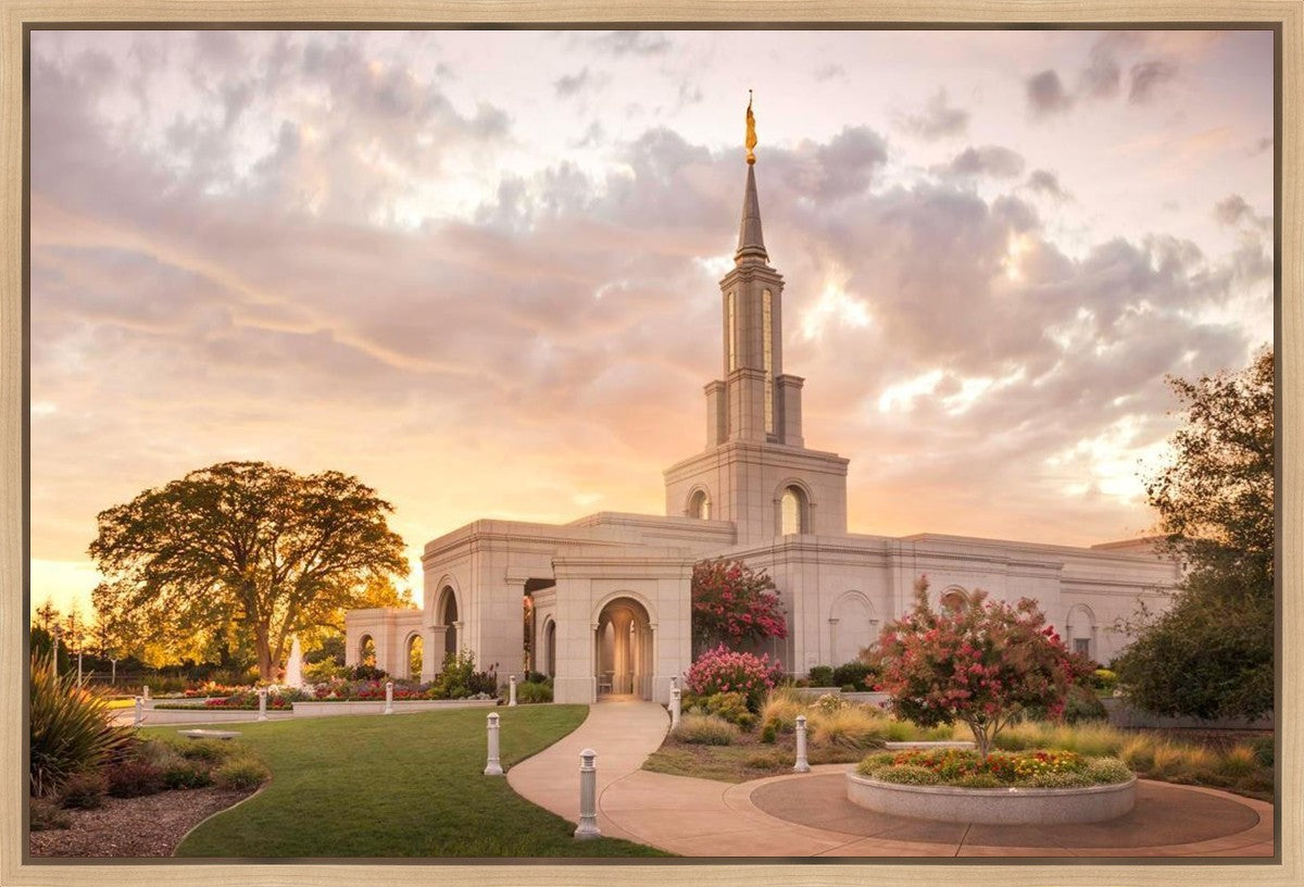 Sacramento Temple Sunset Panorama Gallery Wrap
