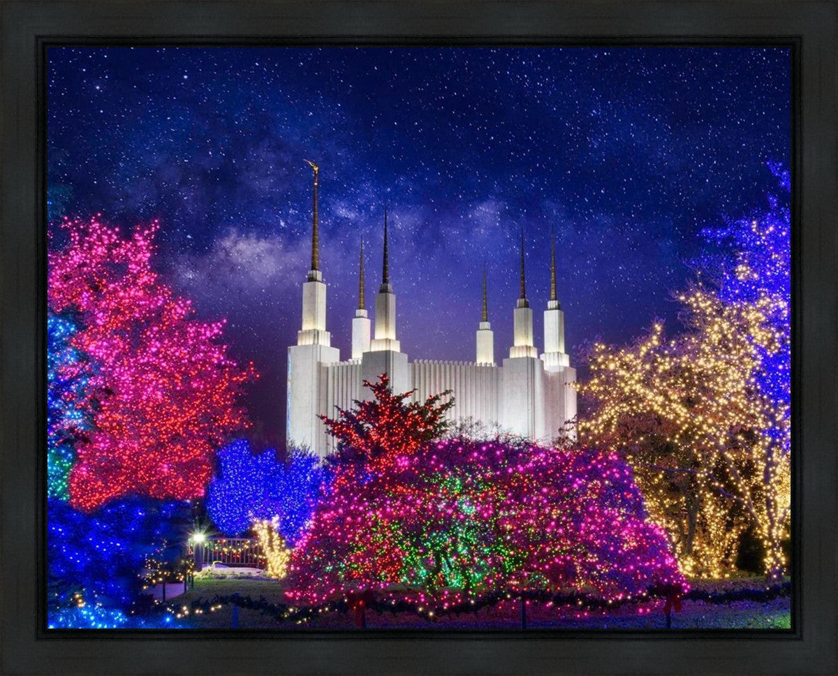 Washington DC Temple Christmas Lights Gallery Wrap