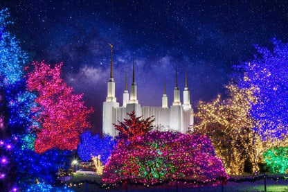 Washington DC Temple Christmas Lights