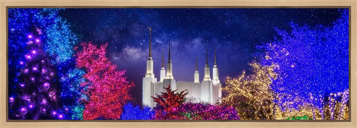 Washington DC Temple Christmas Lights Gallery Wrap