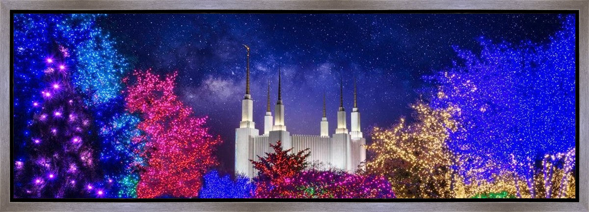 Washington DC Temple Christmas Lights Gallery Wrap