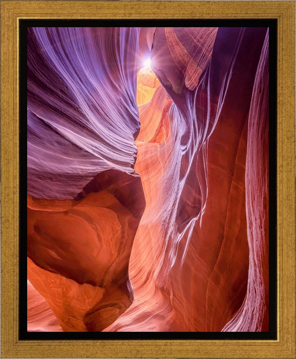 Antelope Canyon Sunburst Gallery Wrap