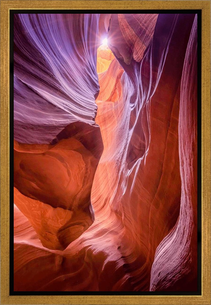Antelope Canyon Sunburst Gallery Wrap