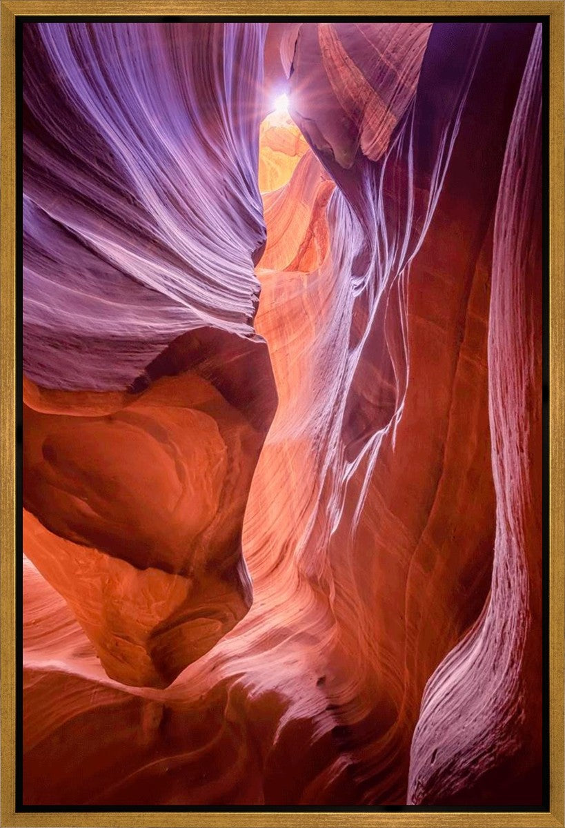 Antelope Canyon Sunburst Gallery Wrap