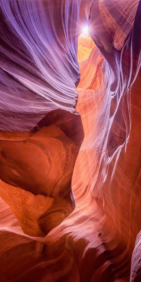 Antelope Canyon Sunburst Gallery Wrap
