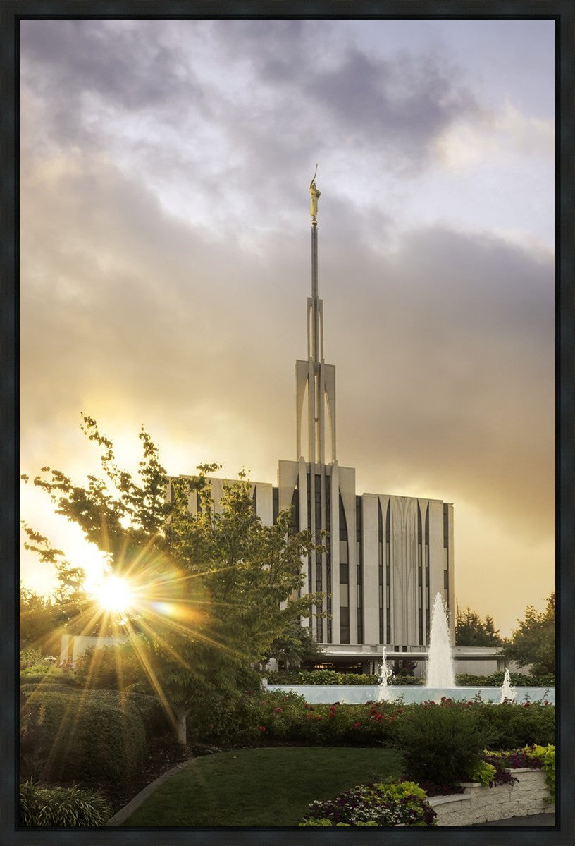 Seattle Temple Morning Breaks Gallery Wrap
