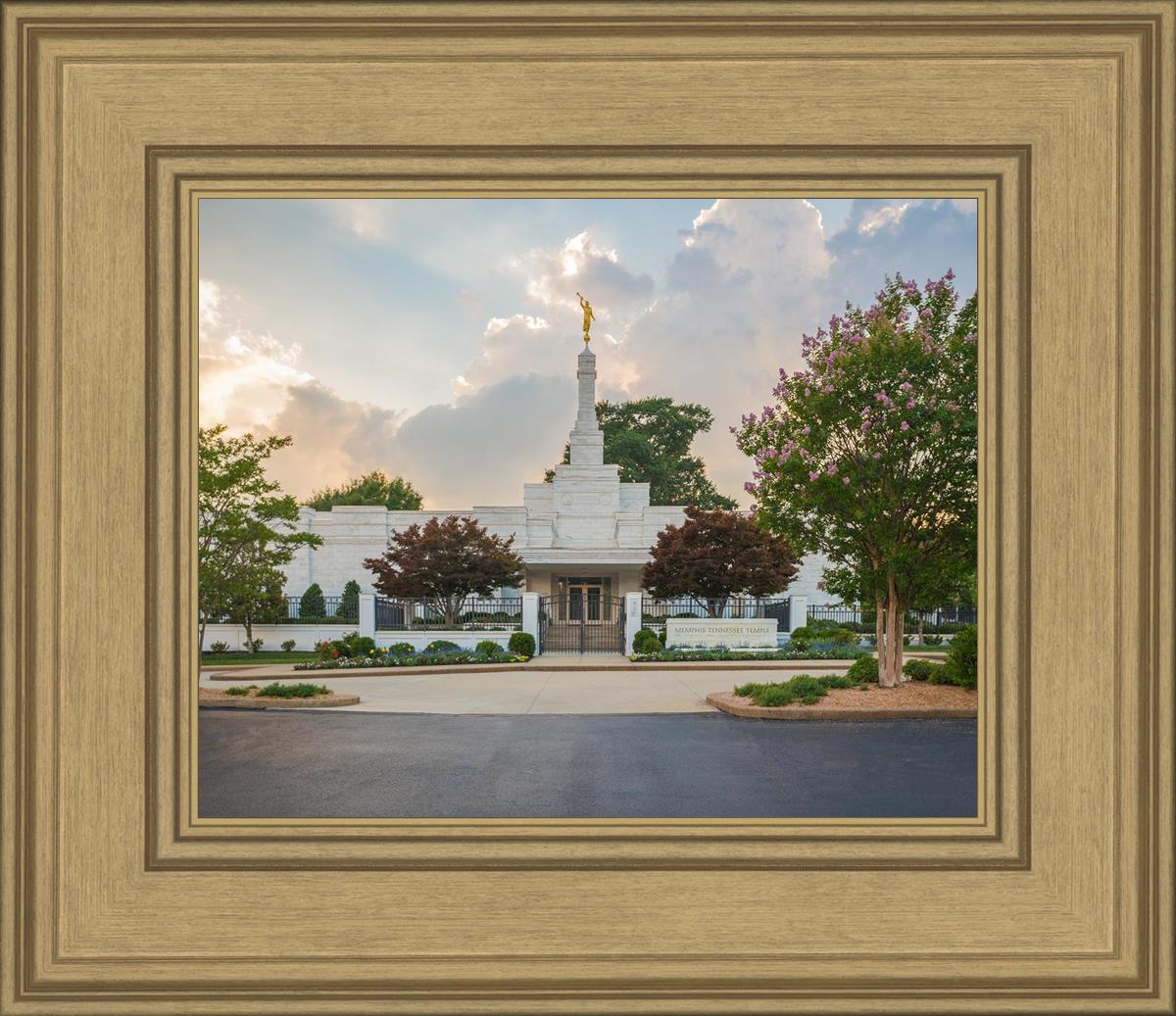Memphis Temple Glorious Sunset