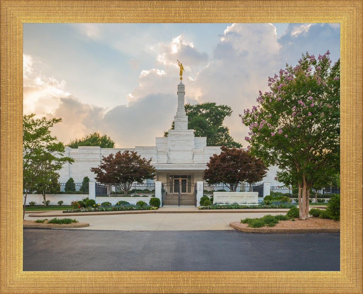Memphis Temple Glorious Sunset