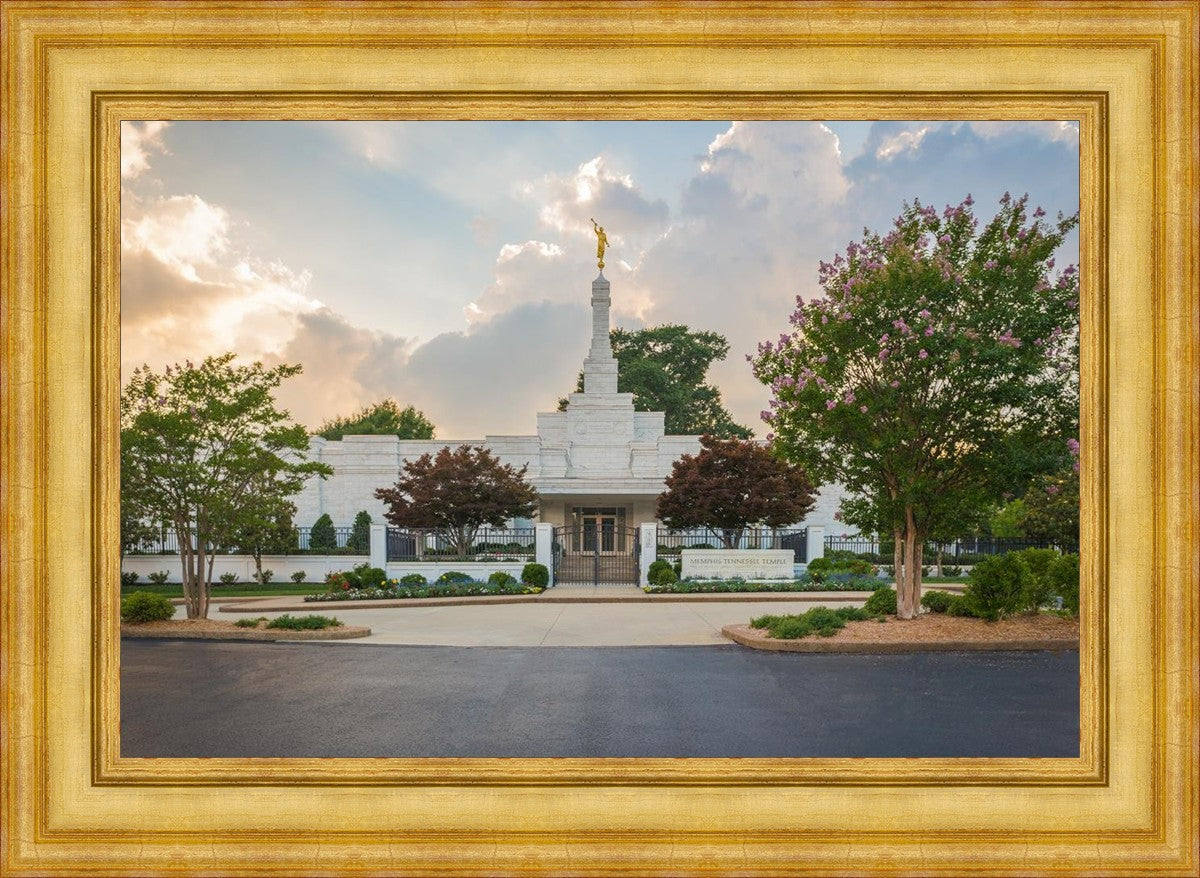 Memphis Temple Glorious Sunset