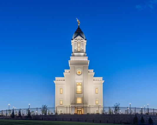 Cedar City Temple Blue Hour Gallery Wrap