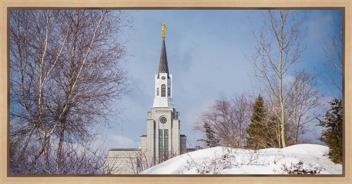 Boston Morning Snow Horizontal Gallery Wrap