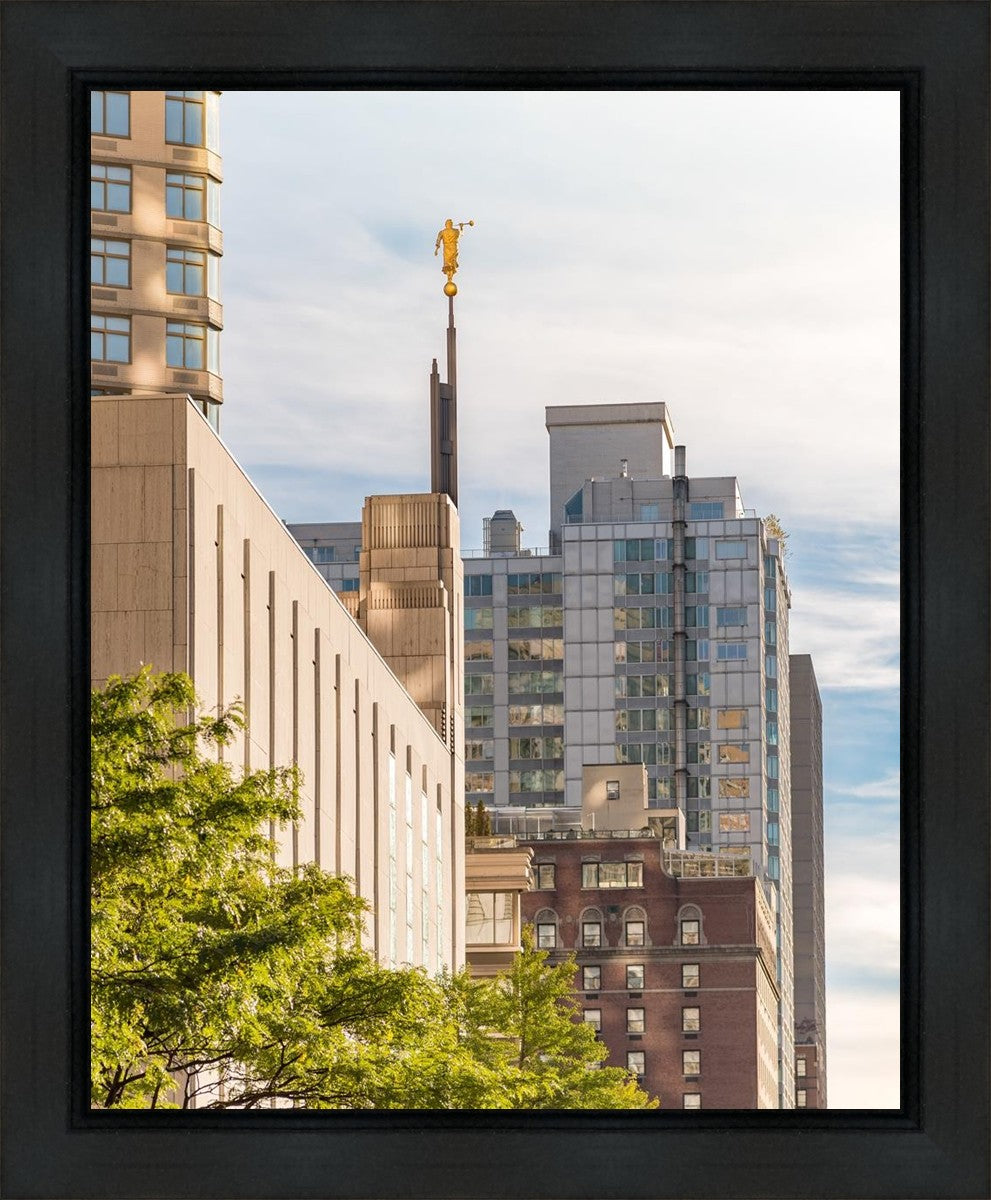 Manhattan Golden Vertical Gallery Wrap