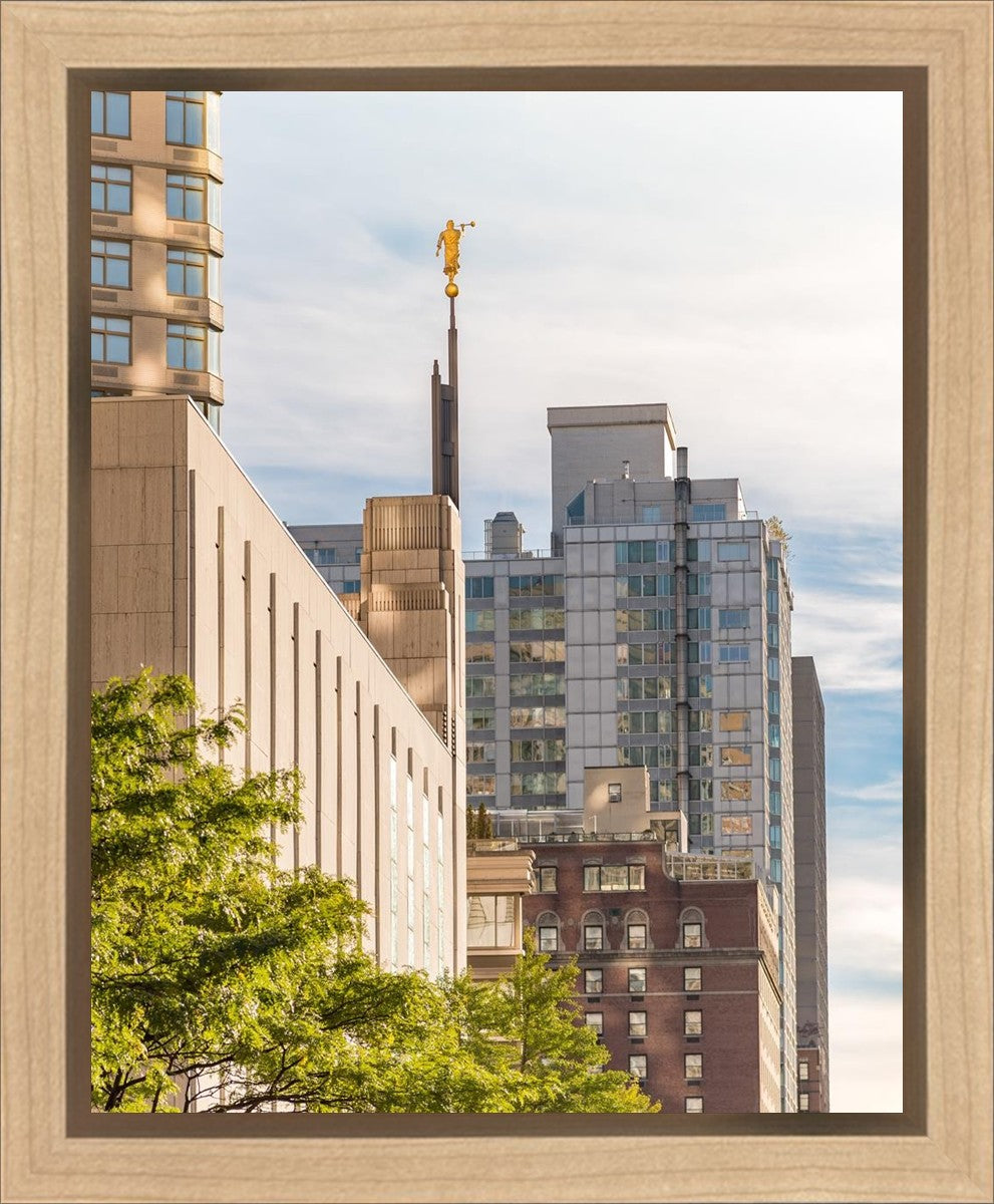 Manhattan Golden Vertical Gallery Wrap
