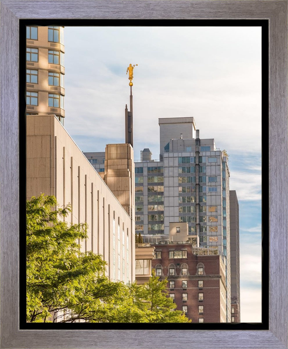 Manhattan Golden Vertical Gallery Wrap