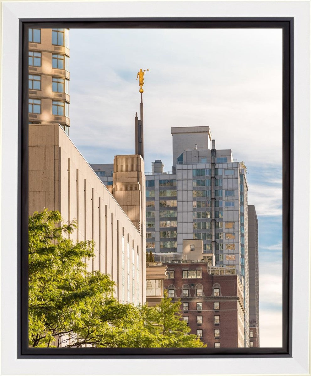Manhattan Golden Vertical Gallery Wrap