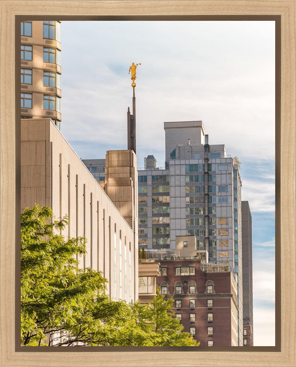 Manhattan Golden Vertical Gallery Wrap