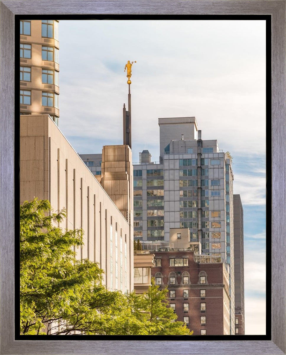 Manhattan Golden Vertical Gallery Wrap