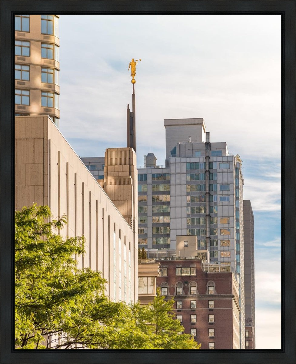 Manhattan Golden Vertical Gallery Wrap