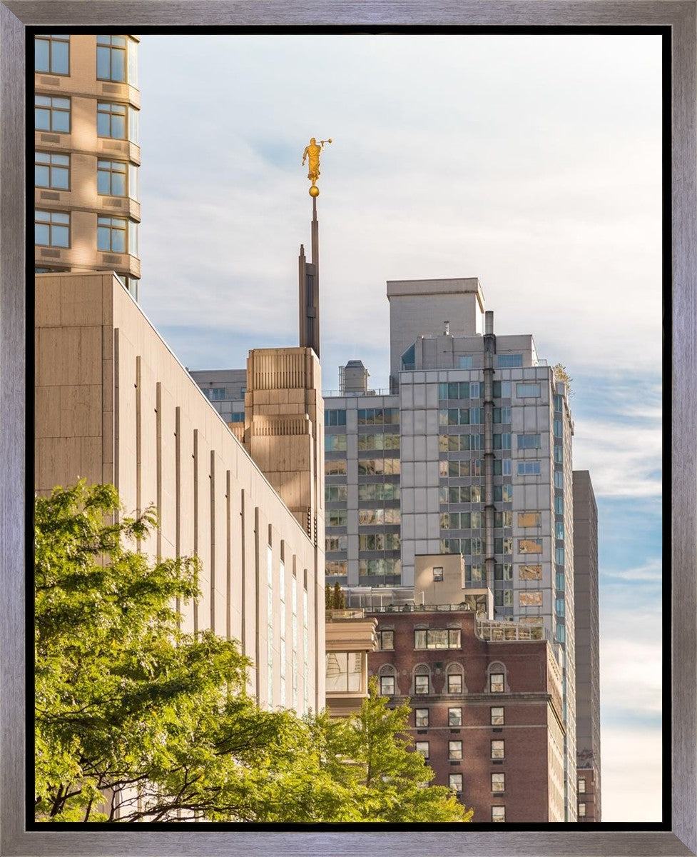 Manhattan Golden Vertical Gallery Wrap