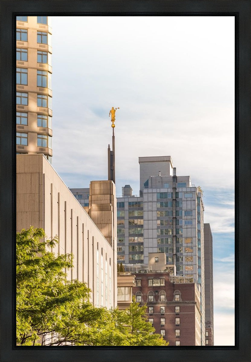 Manhattan Golden Vertical Gallery Wrap