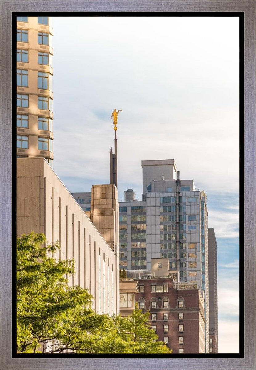 Manhattan Golden Vertical Gallery Wrap