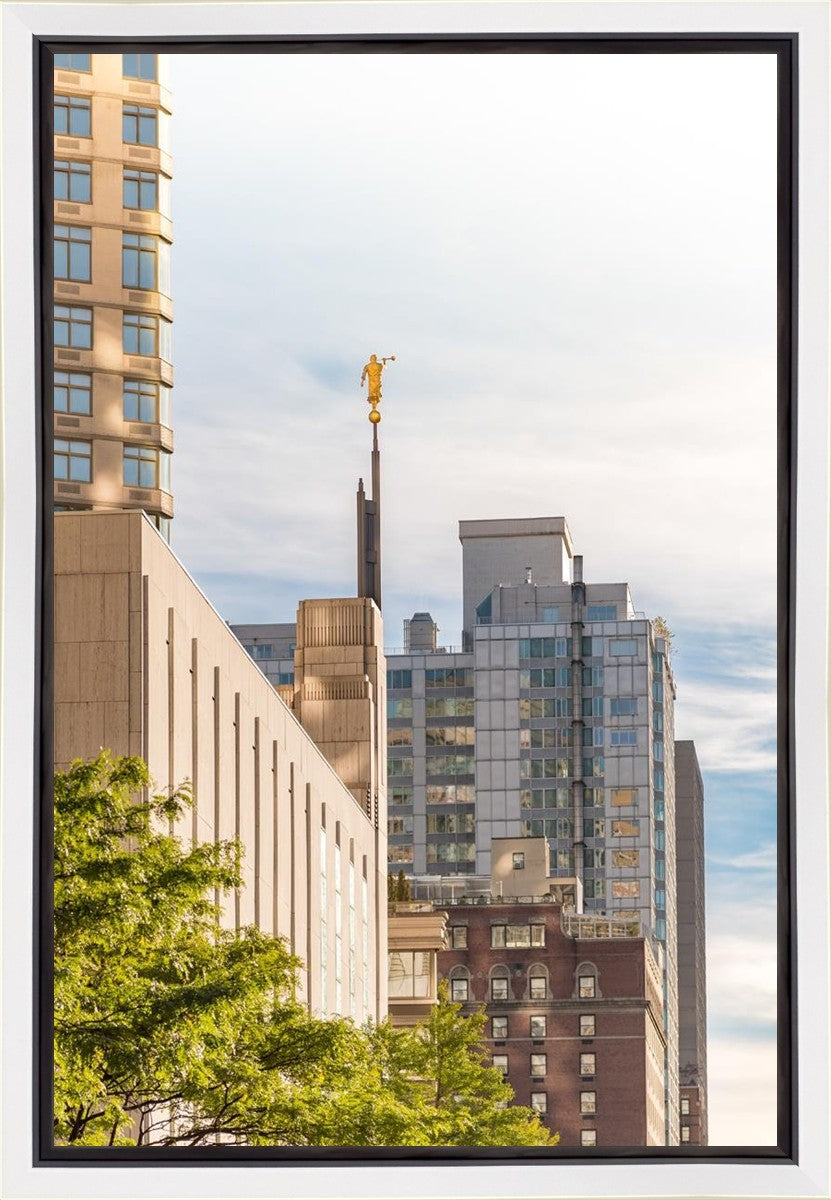 Manhattan Golden Vertical Gallery Wrap