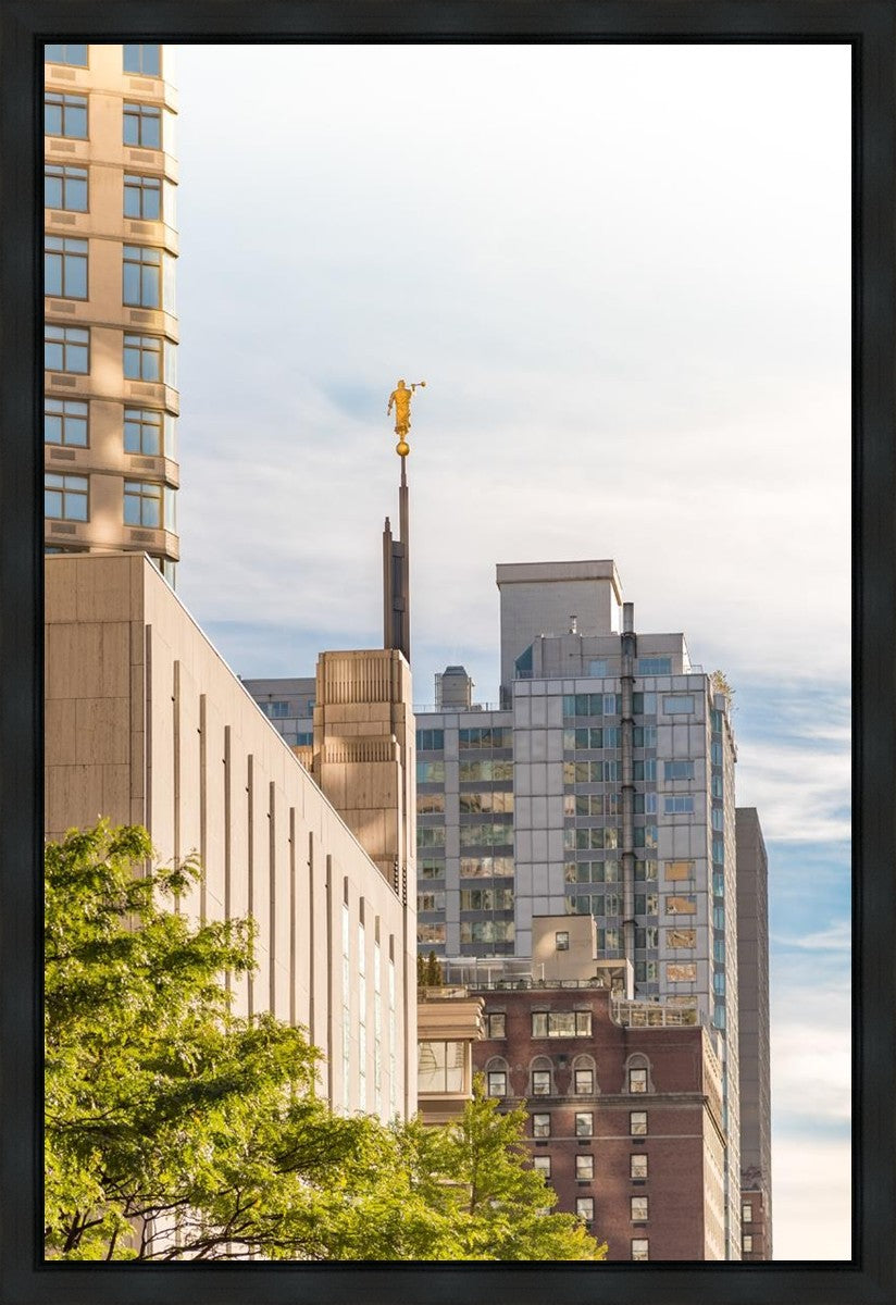 Manhattan Golden Vertical Gallery Wrap