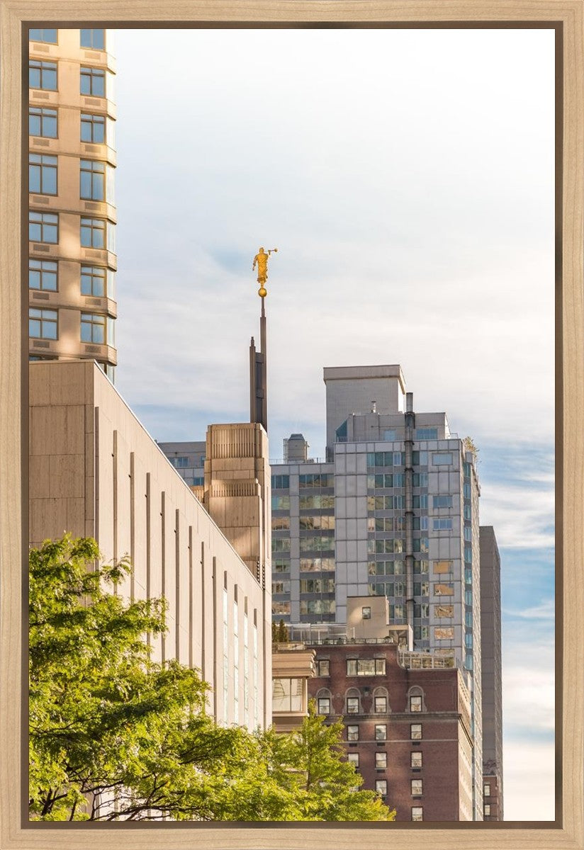 Manhattan Golden Vertical Gallery Wrap