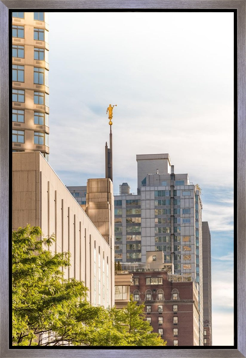 Manhattan Golden Vertical Gallery Wrap