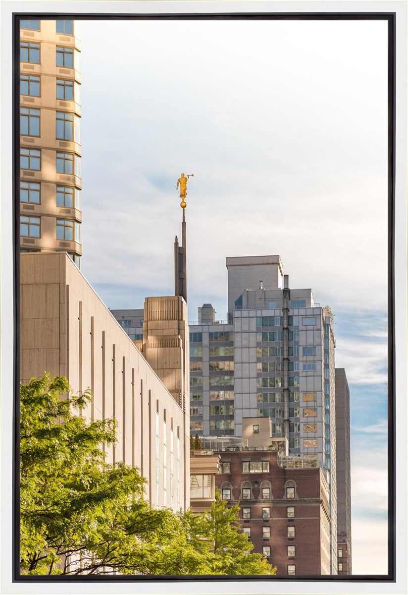 Manhattan Golden Vertical Gallery Wrap