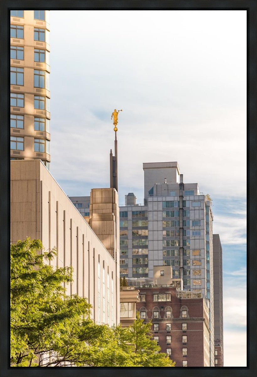 Manhattan Golden Vertical Gallery Wrap