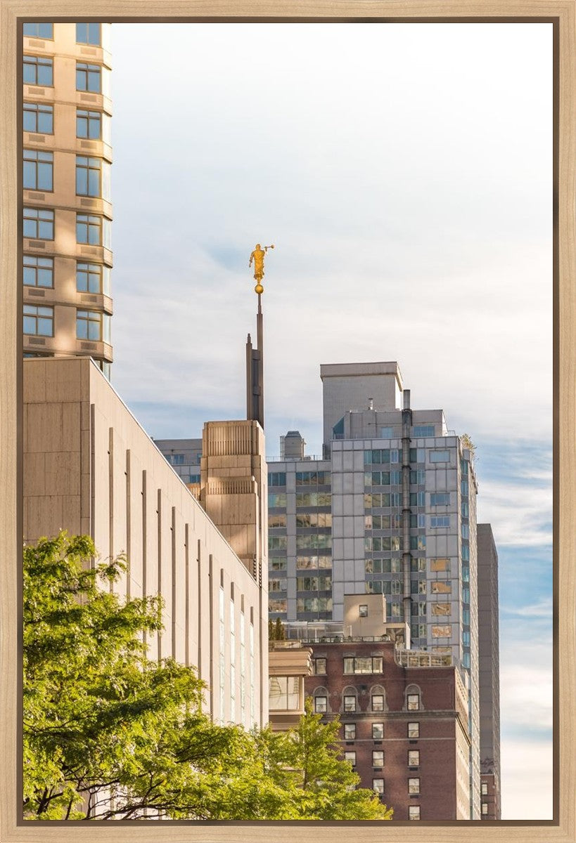 Manhattan Golden Vertical Gallery Wrap