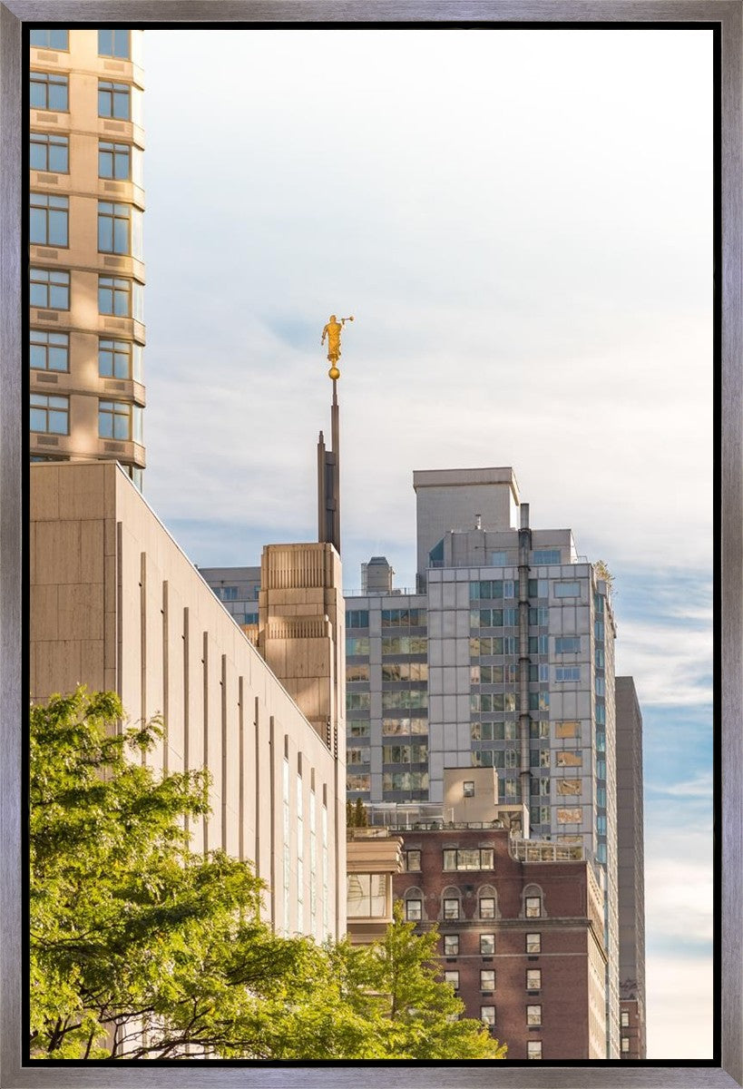 Manhattan Golden Vertical Gallery Wrap