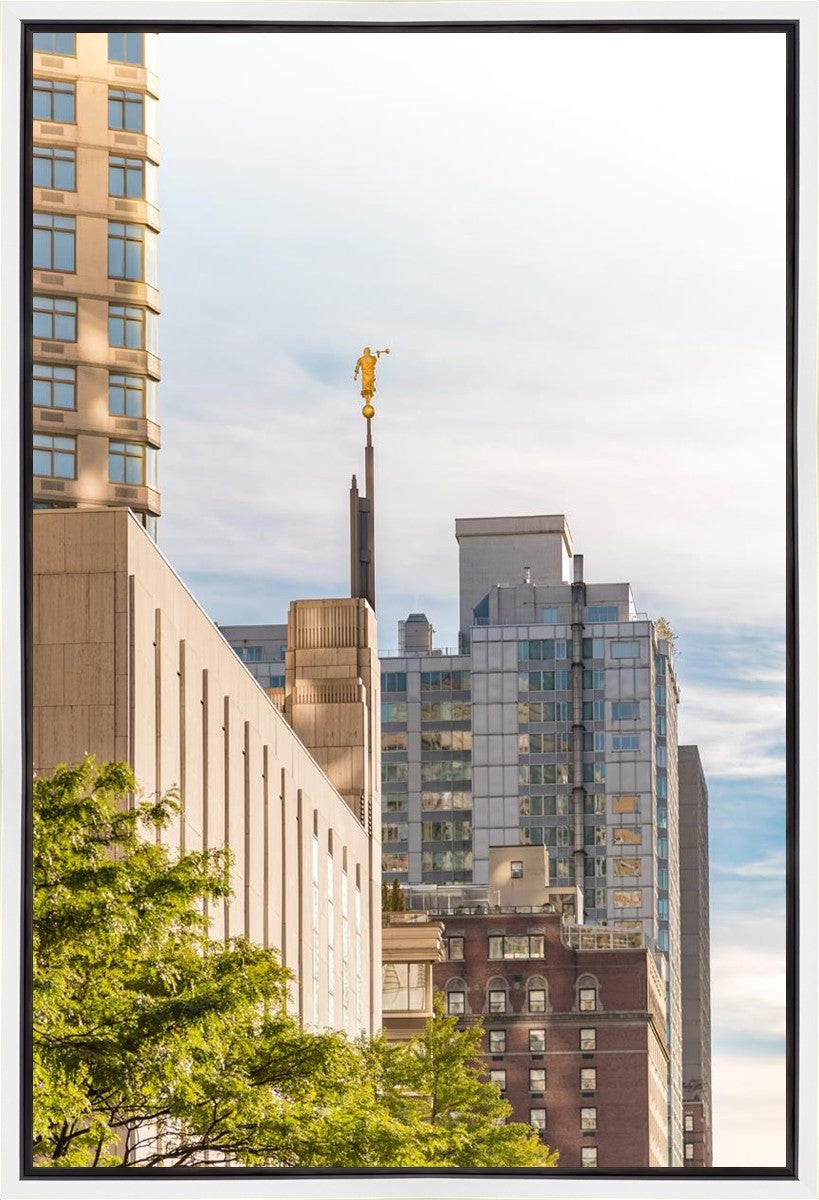 Manhattan Golden Vertical Gallery Wrap