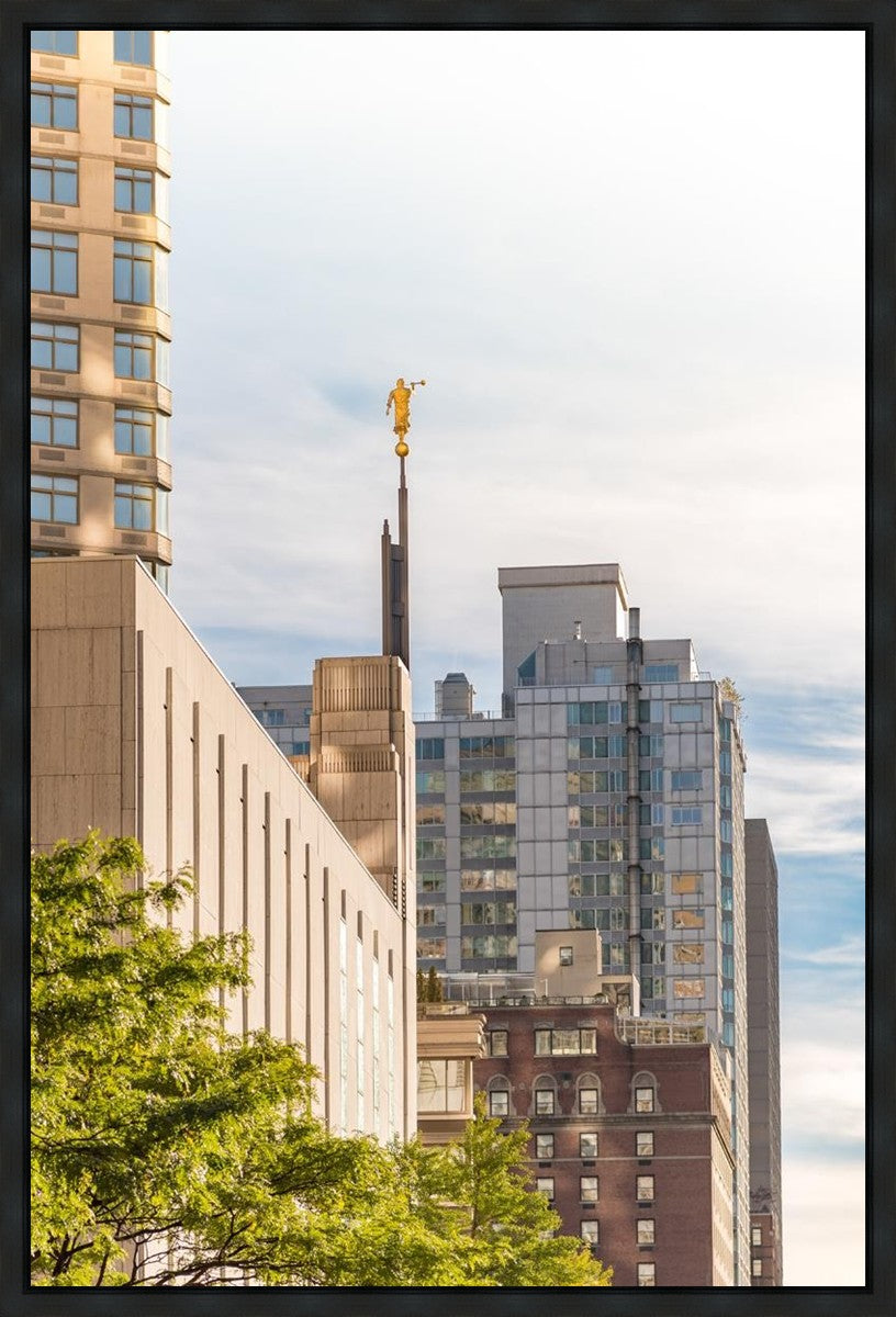 Manhattan Golden Vertical Gallery Wrap