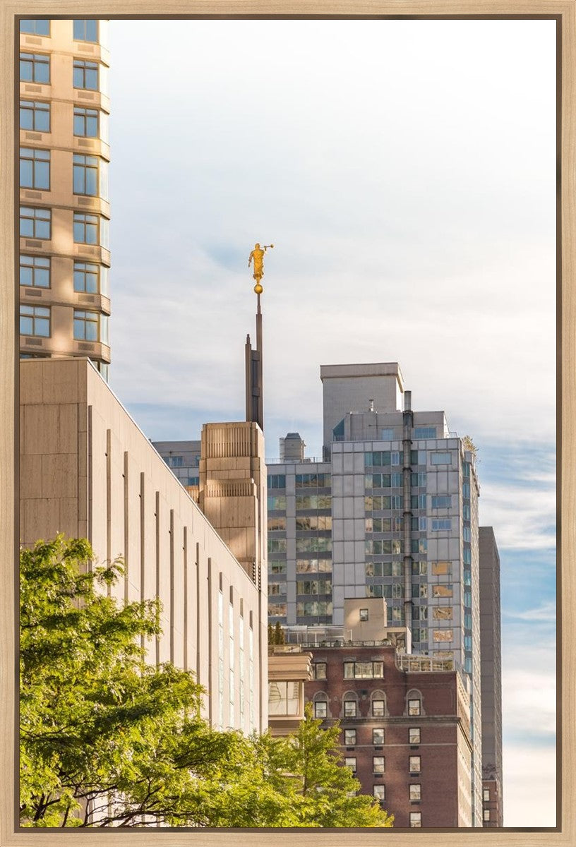 Manhattan Golden Vertical Gallery Wrap