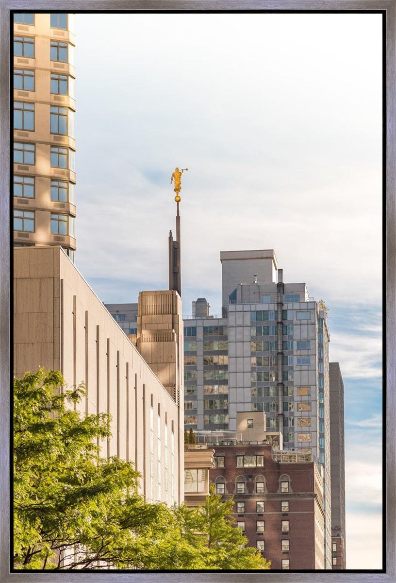 Manhattan Golden Vertical Gallery Wrap