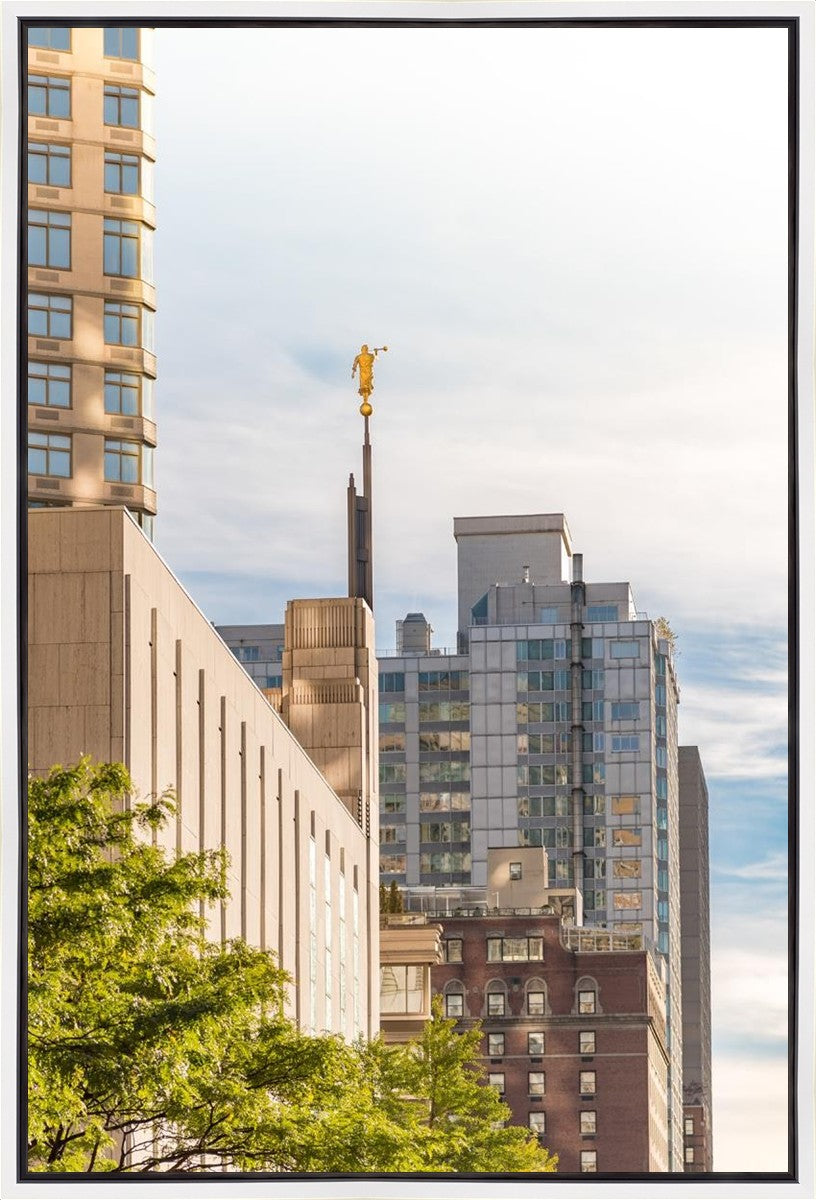 Manhattan Golden Vertical Gallery Wrap