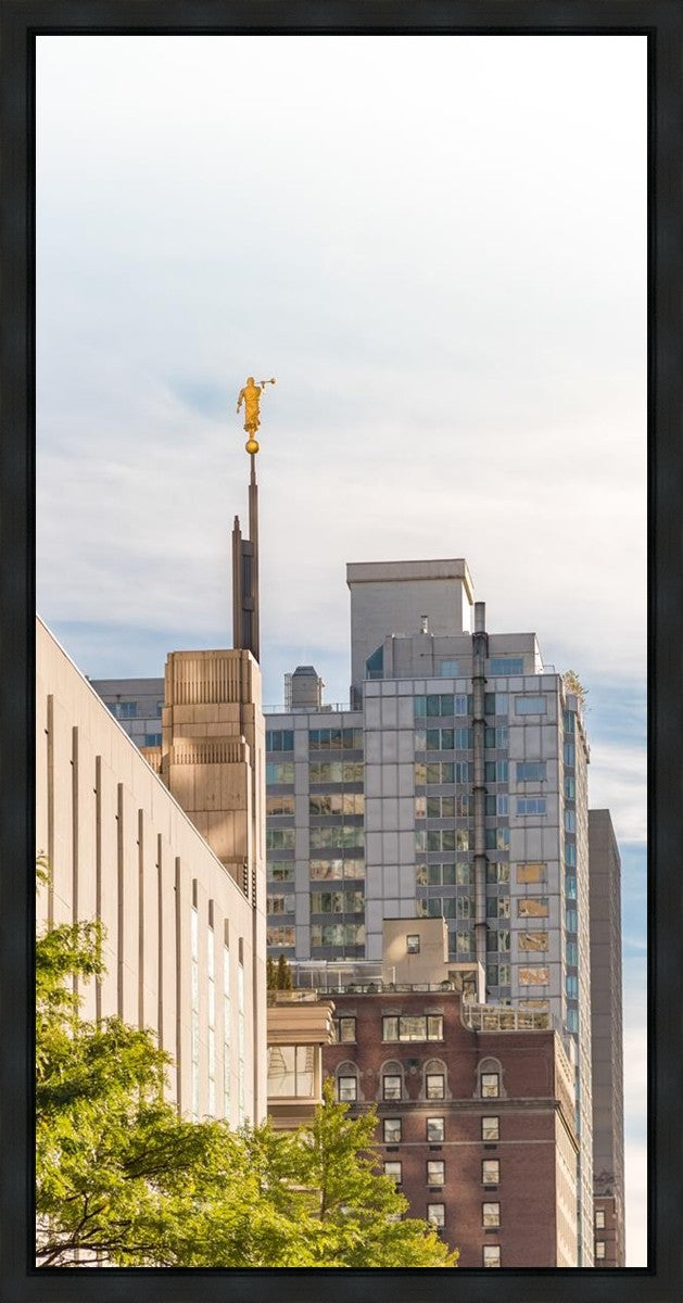 Manhattan Golden Vertical Gallery Wrap