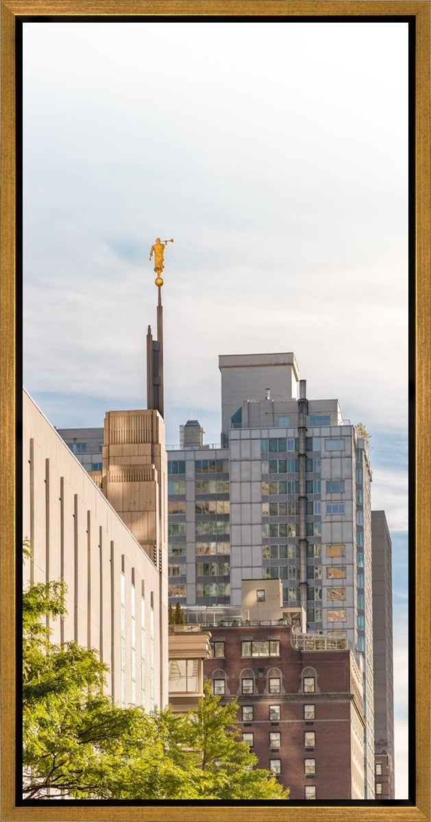 Manhattan Golden Vertical Gallery Wrap