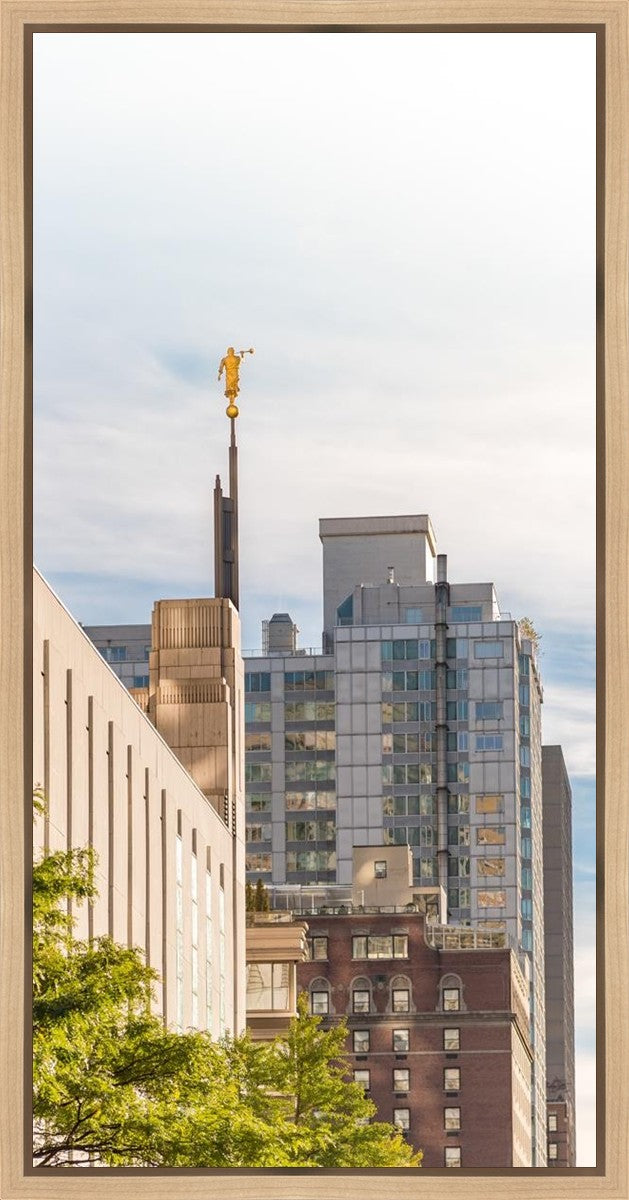 Manhattan Golden Vertical Gallery Wrap