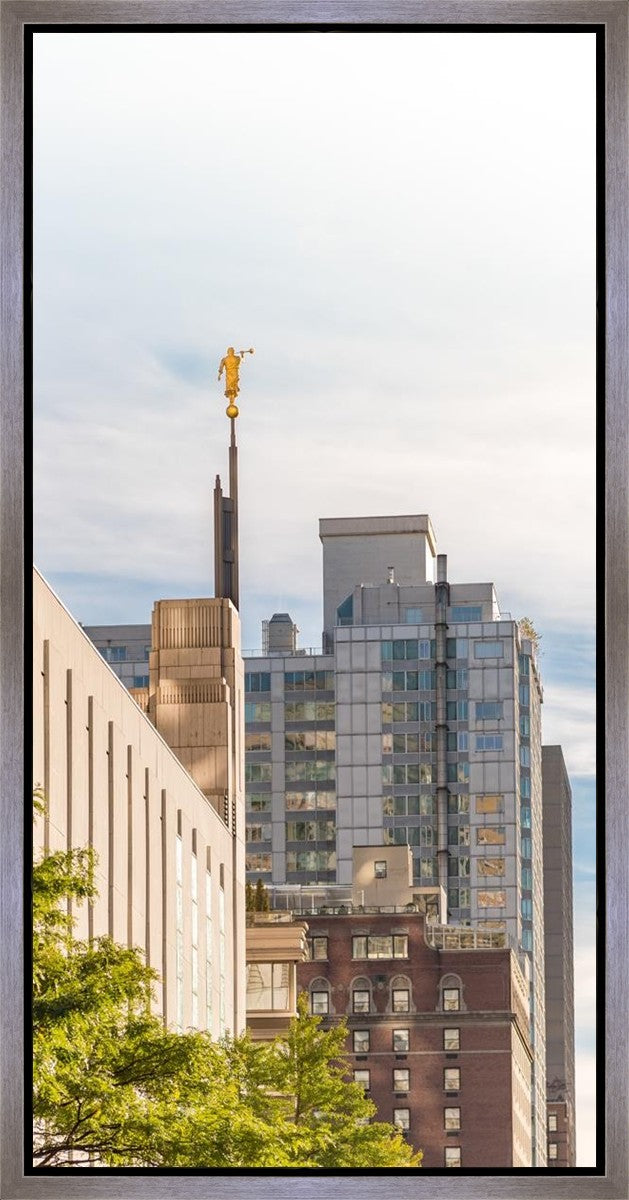 Manhattan Golden Vertical Gallery Wrap