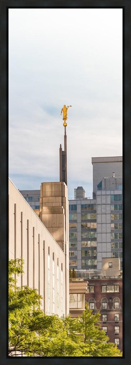 Manhattan Golden Vertical Gallery Wrap