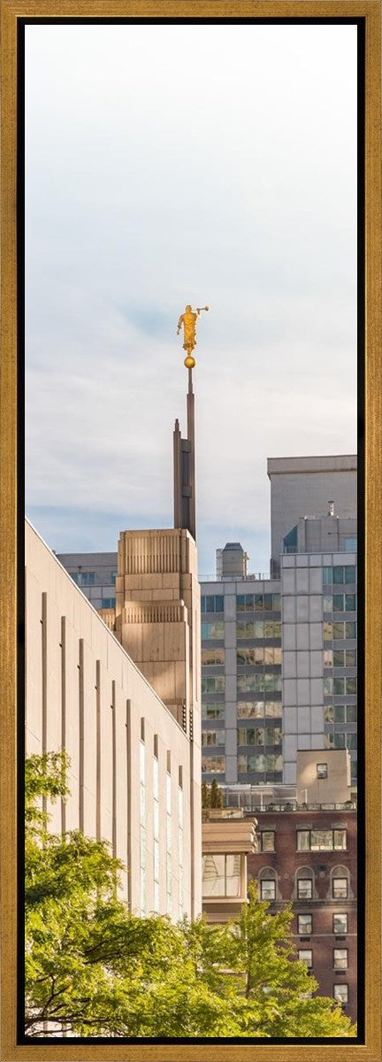 Manhattan Golden Vertical Gallery Wrap